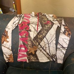 Girls Mossy Oak 1/4 zip pullover